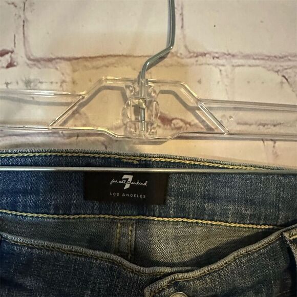7 For All Mankind Straight Jeans Blue Size 30 Medium Wash - Picture 5 of 8